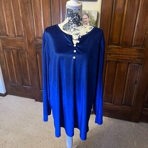 Blue Long Sleeve Top with Buttons